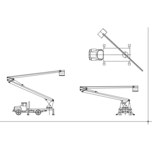 Динамический блок автоподъемника АГП-22 в формате dwg