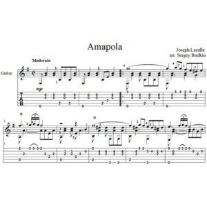 Амапола (Жозеф Лакалье) для гитары