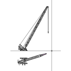 Динамически изменяемый блок крана Liebherr LR1350
