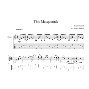 This Masquerade -  для гитары