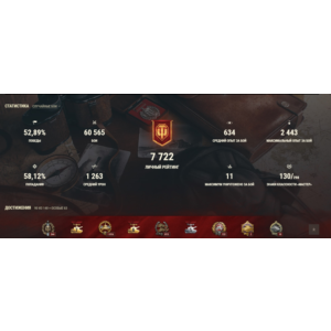 WoT World of Tanks аккаунт (личный ) с "907,260" 60к