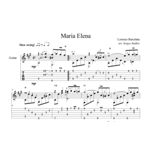 Maria Elena (Л. Барселата) для гитары