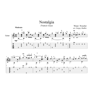 Ностальгия - Фрэнсис Гойя - для гитары