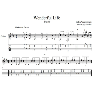 Wonderful Life (Black) для гитары