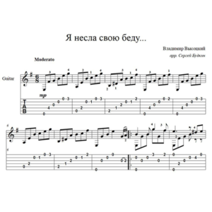 Я несла свою беду (Высоцкий) - для гитары