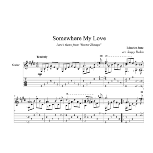 Somewhere My Love (Доктор Живаго) - для гитары