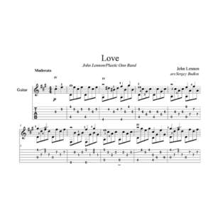 Love (Джон Леннон) - для гитары