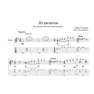 Из вагантов (Во французской стороне) - для гитары