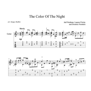 The Color Of The Night (из фильма Цвет ночи) для гитары