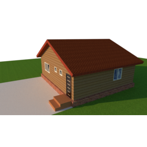 Каркасный дом 8000Х9000мм с планировкой свободного типа