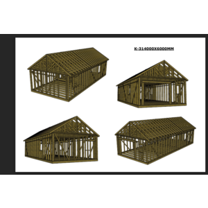 Проект каркасного ангара с комнатой для персонала