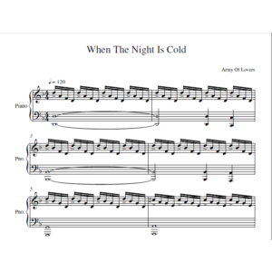 Army Of Lovers - When The Night Is Cold (ноты ф-но)