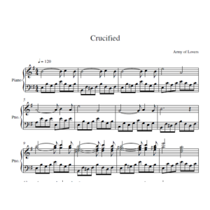 Army Of Lovers - Crucified (ноты для фортепиано)