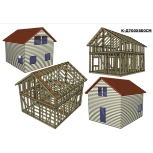 Проект 2-х этажного каркасного дома 7000Х6000мм