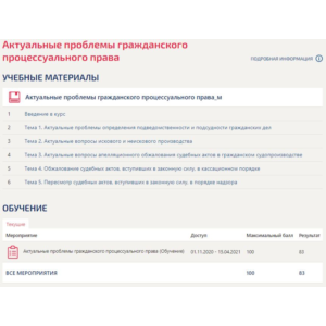 Актуальные проблемы гражданского процессуального права