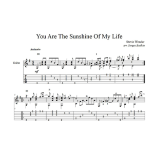 You Are The Sunshine Of My Life(Стиви Уандер)для гитары