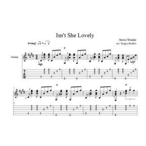 Isn't She Lovely (Стиви Уандер) для гитары