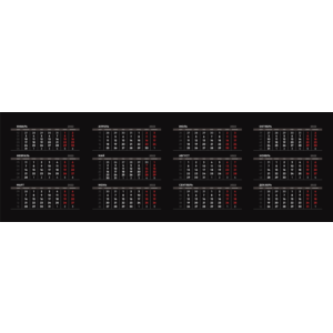 Квартальная календарная сетка 2022 в векторе на русском
