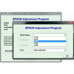 EPSON Adjustment Program Reset-L110 L210 L300 L350 L355
