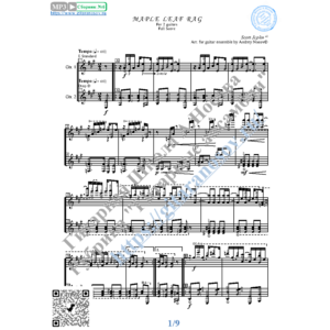 Кленовый лист_Регтайм (Ноты для 2-х гитар)
