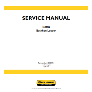 Инструкция по ремонту New Holland B80B