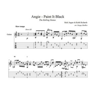 Angie - Paint It Black (the Rolling Stones) для гитары