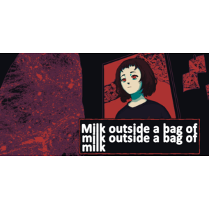 Milk outside a bag of milk outside a bag of milk
