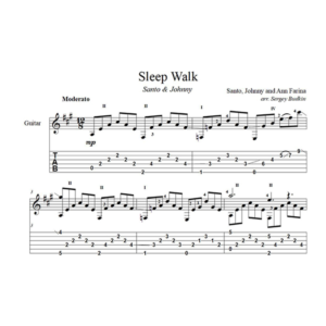 Sleep Walk (Santo & Johnny) для гитары