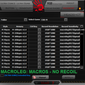 Call of Duty Mobile - всё оружие - макросы для bloody