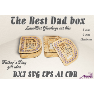 Шкатулка для папы в виде буквы P, макет для лазер.резки