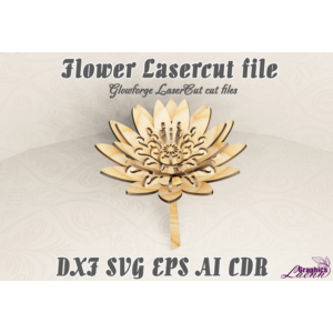Цветок файлы для лазерной резки DXF SVG CDR EPS AI