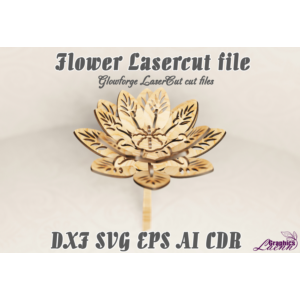 Цветок файлы для лазерной резки DXF SVG CDR EPS AI