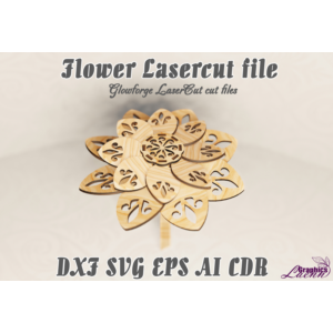 Цветок файлы для лазерной резки DXF SVG CDR EPS AI