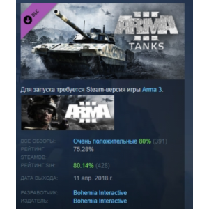 Arma 3 Tanks АВТОДОСТАВКА DLC STEAM РОССИЯ