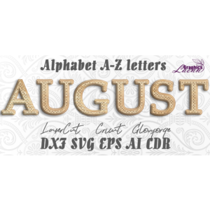 Многослойный алфавит буквы a-z,макет для лазерной резки