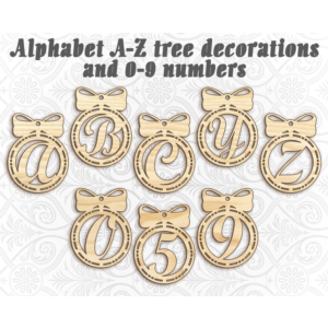 Алфавит Шарики буквы a-z, цифры 0-9 для лазерной резки