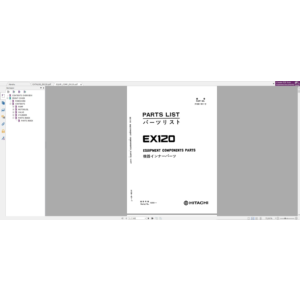 HITACHI EX120 PARTS  СПИСОК ЗАПАСНЫХ ЧАСТЕЙ