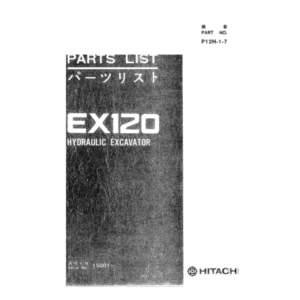 HITACHI EX120 СПИСОК ЗАПАСНЫХ ЗАПЧАСТЕЙ