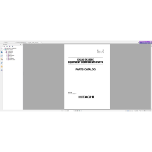 HITACHI EX220 E220LC КАТАЛОГ ЗАПЧАСТЕЙ