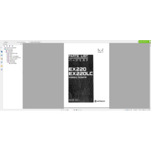 HITACHI EX220 EX220LC СПИСОК ЗАПЧАСТЕЙ