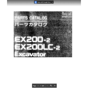 HITACHI EX200-2 Каталог Запчастей Экскаватор