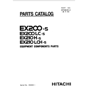 HITACHI EX200-5 КАТАЛОГ ЗАПЧАСТЕЙ