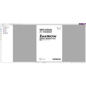 HITACHI ZX160W КАТАЛОГ ЗАПЧАСТЕЙ