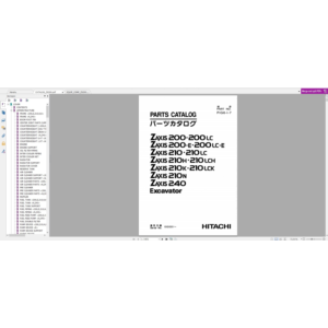 HITACHI ZX200 КАТАЛОГ ЗАПЧАСТЕЙ ЭКСКАВАТОР