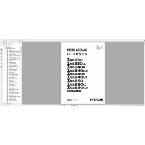 HITACHI ZX230 КАТАЛОГ ЗАПЧАСТЕЙ ЭКСКАВАТОР