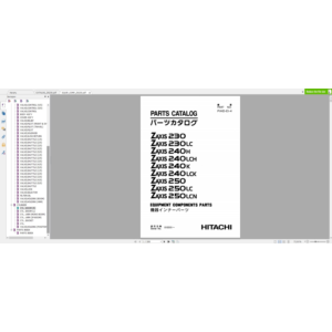 HITACHI ZX230 КАТАЛОГ ЗАПЧАСТЕЙ