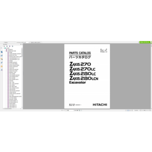 HITACHI ZX270 КАТАЛОГ ЗАПЧАСТЕЙ ЭКСКАВАТОР