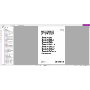 HITACHI ZX450 КАТАЛОГ ЗАПЧАСТЕЙ ЭКСКАВАТОР