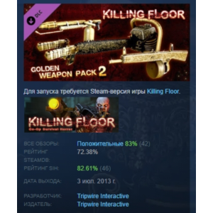 Killing Floor - Golden Weapon Pack 2 DLC STEAM РОССИЯ