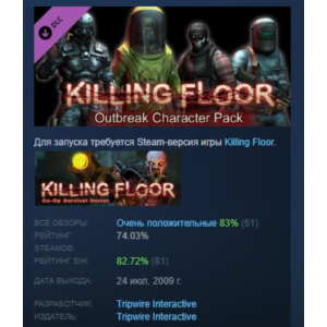 Killing Floor Outbreak Character Pack STEAM РОССИЯ
